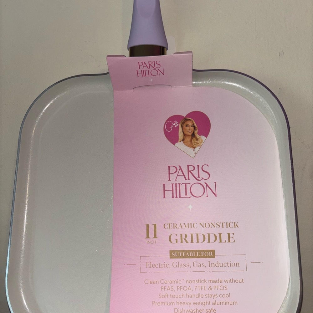 Paris Hilton Pink Ceramic Nonstick Griddle